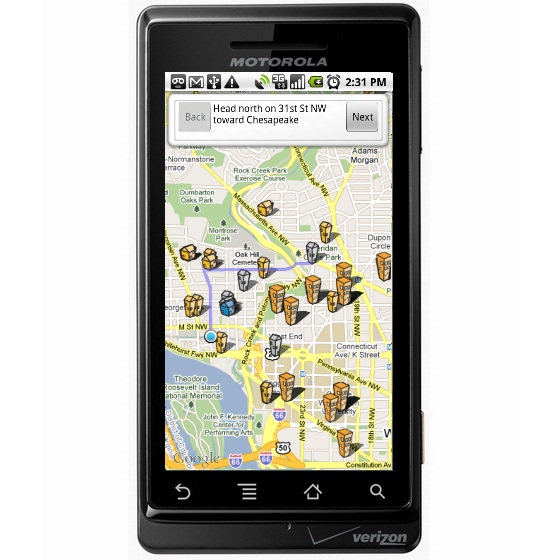 HotPads Android driving directions screen shots